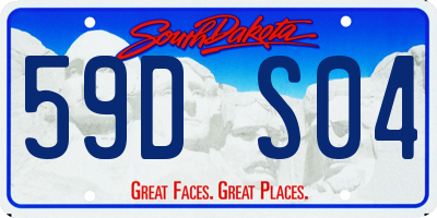 SD license plate 59DS04