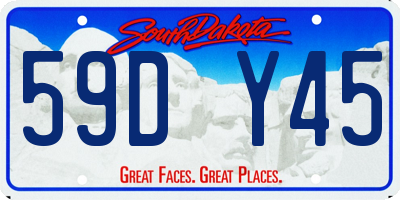 SD license plate 59DY45