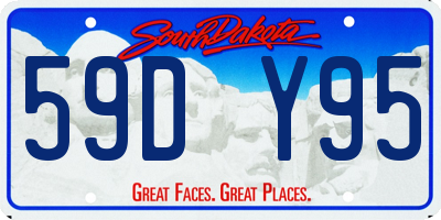SD license plate 59DY95