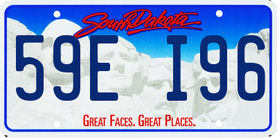 SD license plate 59EI96