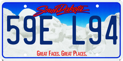 SD license plate 59EL94
