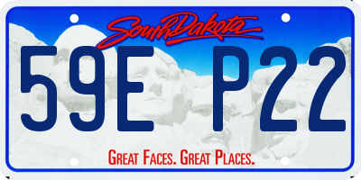 SD license plate 59EP22
