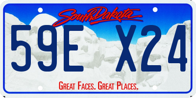 SD license plate 59EX24