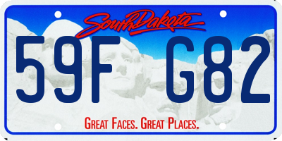 SD license plate 59FG82