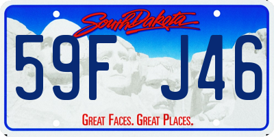 SD license plate 59FJ46
