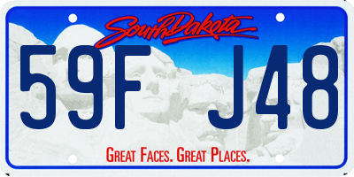 SD license plate 59FJ48