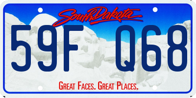 SD license plate 59FQ68