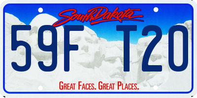 SD license plate 59FT20
