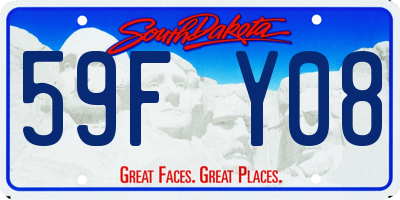 SD license plate 59FY08