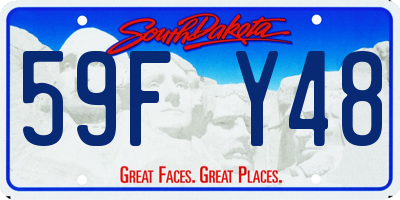 SD license plate 59FY48