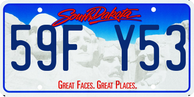 SD license plate 59FY53
