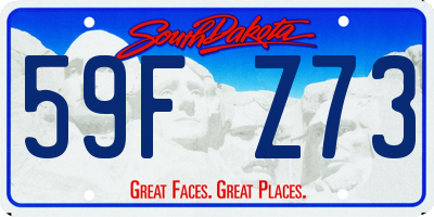 SD license plate 59FZ73