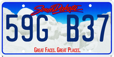 SD license plate 59GB37
