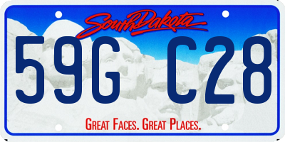 SD license plate 59GC28