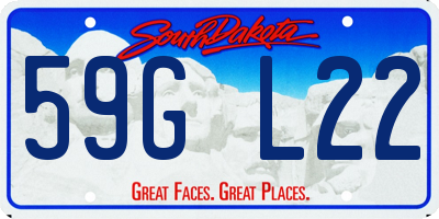 SD license plate 59GL22
