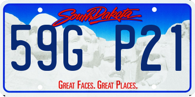 SD license plate 59GP21
