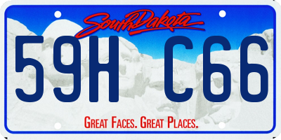 SD license plate 59HC66