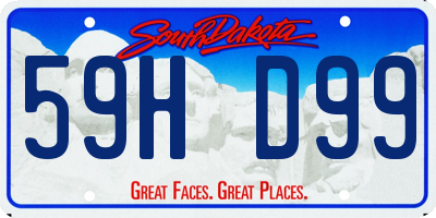 SD license plate 59HD99