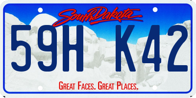 SD license plate 59HK42
