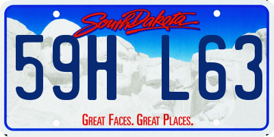 SD license plate 59HL63