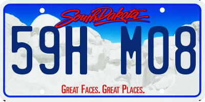 SD license plate 59HM08