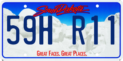 SD license plate 59HR11