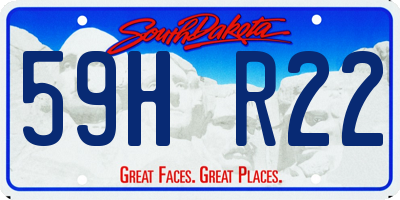 SD license plate 59HR22