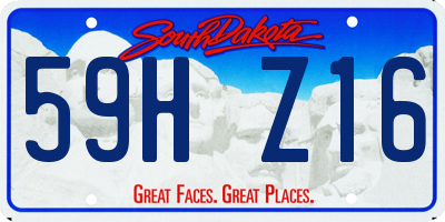 SD license plate 59HZ16