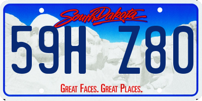 SD license plate 59HZ80