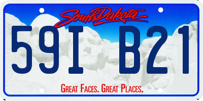 SD license plate 59IB21
