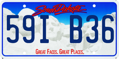 SD license plate 59IB36