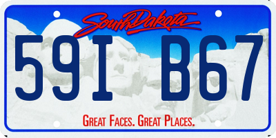 SD license plate 59IB67
