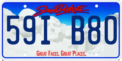 SD license plate 59IB80