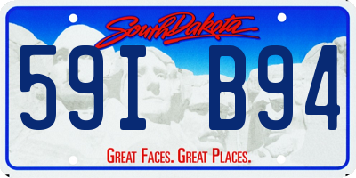 SD license plate 59IB94