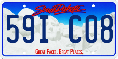SD license plate 59IC08
