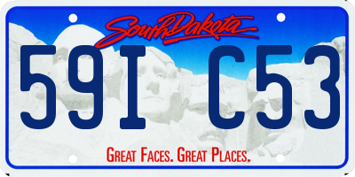 SD license plate 59IC53