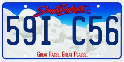 SD license plate 59IC56