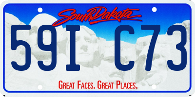 SD license plate 59IC73