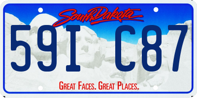 SD license plate 59IC87