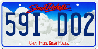SD license plate 59ID02