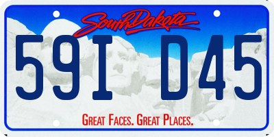 SD license plate 59ID45