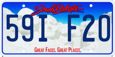 SD license plate 59IF20