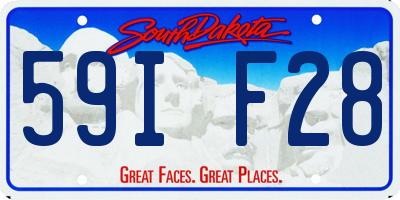 SD license plate 59IF28