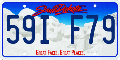 SD license plate 59IF79