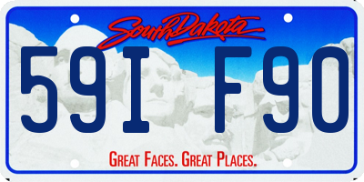 SD license plate 59IF90