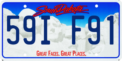 SD license plate 59IF91