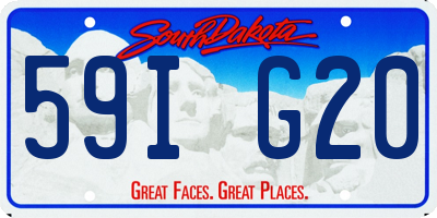 SD license plate 59IG20
