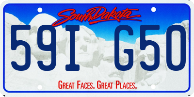 SD license plate 59IG50