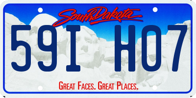 SD license plate 59IH07