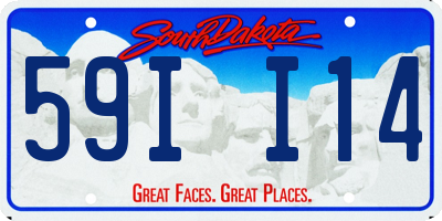 SD license plate 59II14